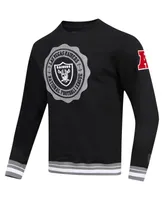 Men's Pro Standard Black Las Vegas Raiders Crest Emblem Pullover Sweatshirt