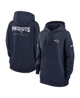 Women's Nike Navy New England Patriots 2023 Sideline Club Fleece Pullover Hoodie