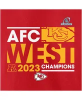 Men's Fanatics Red Kansas City Chiefs 2023 Afc West Division Champions Conquer T-shirt