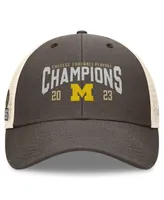 Men's Top of the World Heather Gray Michigan Wolverines College Football Playoff 2023 National Champions Unstructured Trucker Adjustable Hat