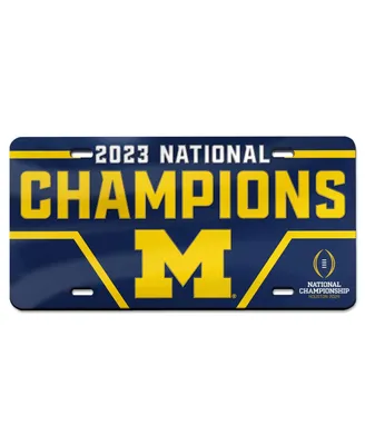 Wincraft Michigan Wolverines College Football Playoff 2023 National Champions Laser-Cut Acrylic License Plate