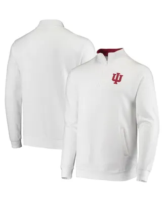 Men's Colosseum White Indiana Hoosiers Tortugas Logo Quarter-Zip Jacket