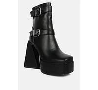 London Rag Hot Cocoa High Platform Ankle Boots