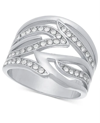 I.n.c. International Concepts Silver-Tone Pave Flame Ring, Created for Macy's