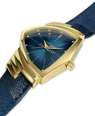 Hamilton Women's Swiss Ventura Blue Textile Strap Watch 32x50mm