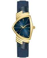Hamilton Women's Swiss Ventura Blue Textile Strap Watch 32x50mm