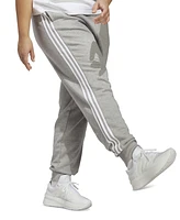 adidas Plus Essentials 3-Striped Cotton French Terry Cuffed Joggers