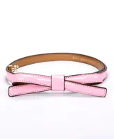 kate spade new york Women's 12mm Patent Shoestring Bow Belt