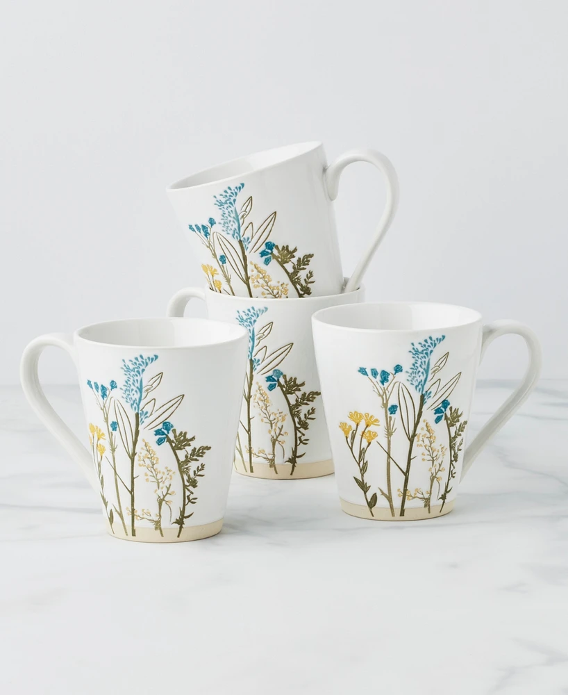 Lenox Wildflowers Mugs, Set of 4