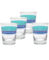 Fiesta Coastal Edgeline 15-Ounce Dof Double Old Fashioned Glass, Set of 4