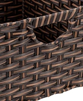 Seville Classics Foldable Handwoven Cube Storage Baskets, Set of 2