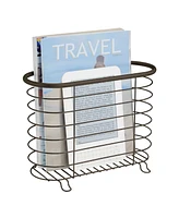 mDesign Steel Magazine Holder Storage Organizer Bin