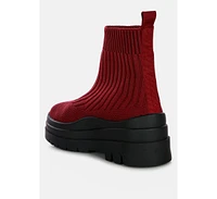 Quavo Knitted Platform Chunky Boots