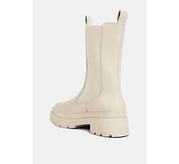 Womens jolt elasticated gussets lug sole boots