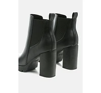 Womens sonia block heeled boots