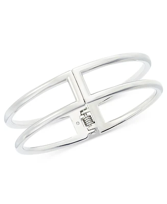 On 34th Silver-Tone Double-Row Bangle Bracelet, Created for Macy's