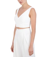 Bcbg New York Women's Surplice-Neck Crop Top