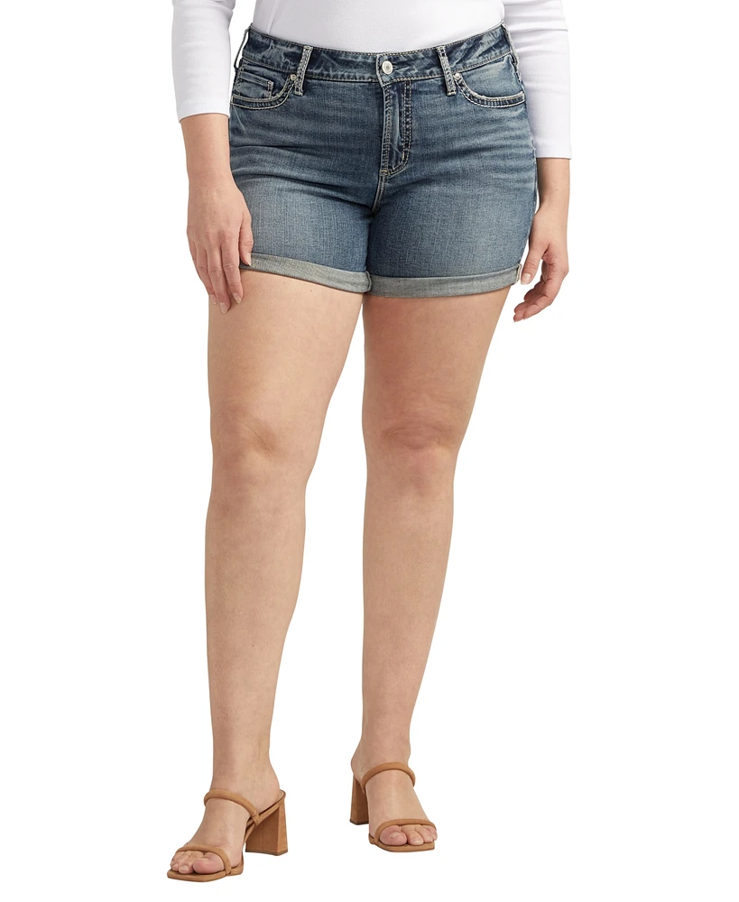 Silver Jeans Co. Plus Suki Mid Rise Curvy Fit Shorts