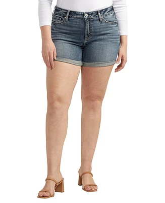 Silver Jeans Co. Plus Size Suki Mid Rise Curvy Fit Shorts