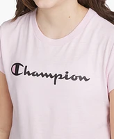 Champion Big Girls Classic Script Logo T-shirt