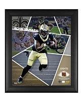 Alvin Kamara New Orleans Saints Framed 15" x 17" Impact Player Collage with a Piece of Game-Used Football - Limited Edition of 500