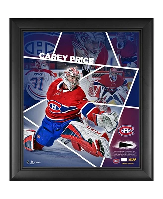 Carey Price Montreal Canadiens Framed 15'' x 17'' Impact Player Collage with a Piece of Game-Used Puck - Limited Edition of 500