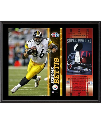 Jerome Bettis Pittsburgh Steelers 12" x 15" Super Bowl Xl Plaque with Replica Ticket
