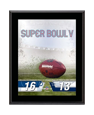 Baltimore Colts vs. Dallas Cowboys Super Bowl V 10.5" x 13" Sublimated Plaque