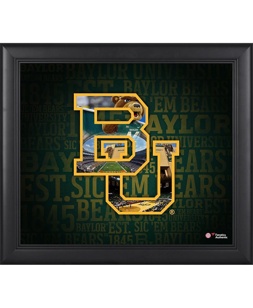 Baylor Bears Framed 15'' x 17'' Team Heritage Collage