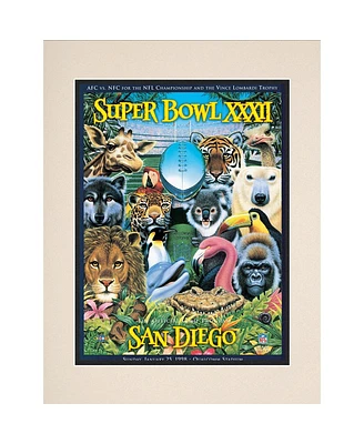 1998 Broncos vs Packers 10.5" x 14" Matted Super Bowl Xxxii Program