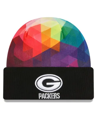 Men's New Era Black Green Bay Packers 2023 Nfl Crucial Catch Cuffed Knit Hat