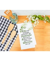 May Your Blessings Outnumber The Shamrocks St. Patrick's Day Flour Sack Kitchen Towel