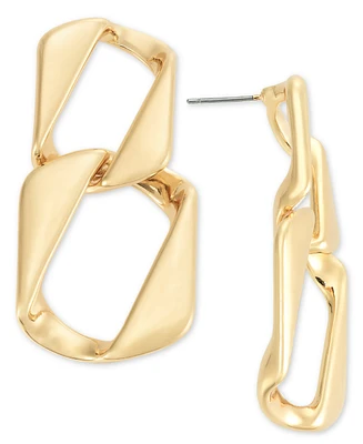 I.n.c. International Concepts Gold-Tone Twisted Link Drop Earrings, Created for Macy's