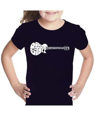 Girl's Word Art T-shirt - Don't Stop Believin'