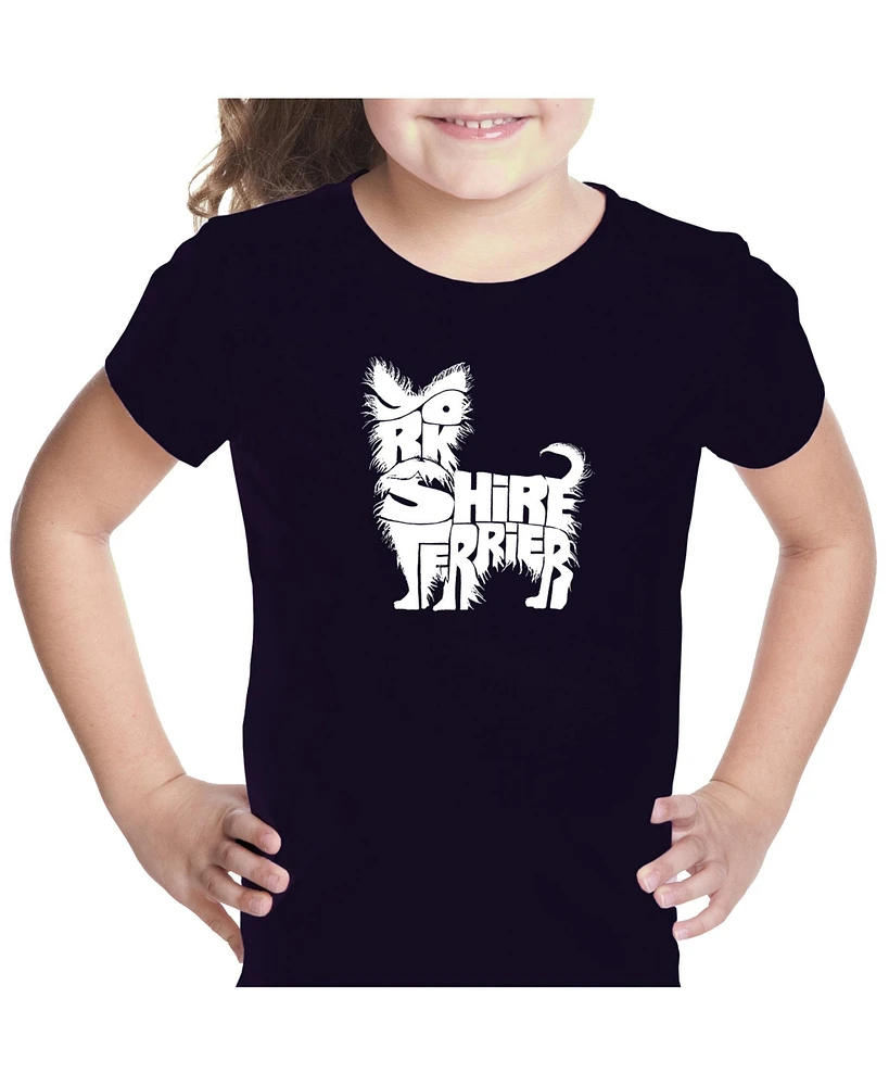 Girl's Word Art T-shirt - Yorkie