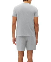 Gap Men's 2-Pc. Heathered Henley Shirt & Shorts Pajama Set