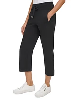 Calvin Klein Women's Cropped Drawstring-Waist Pants