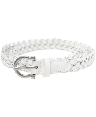 Style & Co Women's Braided Faux-Leather Belt, Created for Macy's
