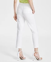 Anne Klein Women's Slim-Fit Double-Button Ankle Pants