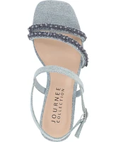 Journee Collection Women's Lornnah Beaded Strap Heeled Sandals