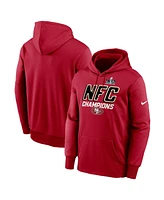 Men's Nike Scarlet San Francisco 49ers 2023 Nfc Champions Iconic Pullover Hoodie