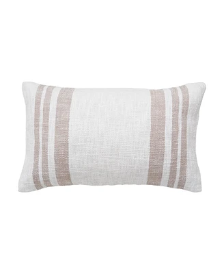 carol & frank Morgan Dune Woven Throw Pillow Stripe Chambray Luxury Decorative Accent Covers For Couch And Bed