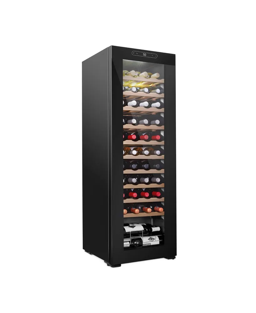 Schmecke 44-Bottle Wine Cooler, Large Freestanding Wine Cooler - Black