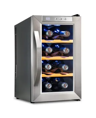 Ivation 8-Bottle Freestanding Thermoelectric Wine Cooler, Stainless Steel
