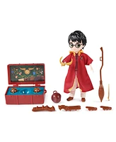 Harry Potter, 8" Harry Potter Quidditch Doll Gift Set with Robe and 9 Doll Accessories, 11 Pieces - Multi