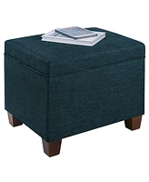 Convenience Concepts 21.75" Faux Linen Madison Storage Ottoman
