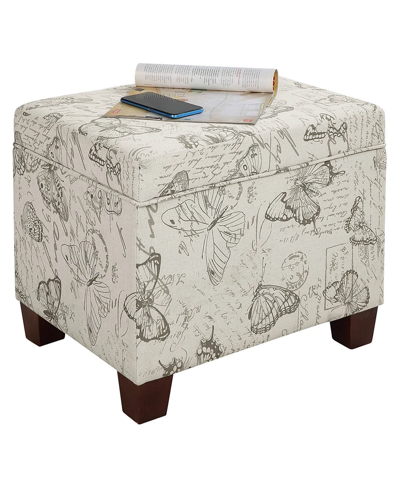 Convenience Concepts 21.75" Canvas Fabric Madison Storage Ottoman