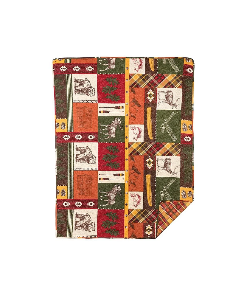 Keaton Forest Woven 48" x 60" Thanksgiving Throw Blanket