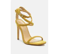 London Rag Sherri Ankle Braided Strap High Heel Sandals