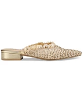 Sam Edelman Women's Reeta Fringe Raffia Flat Mules